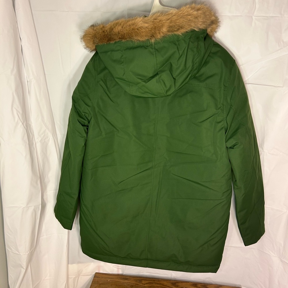 Goodfellow & Co Men's Olive Puffer Jacket with Faux Fur Hood - Picture 3 of 5